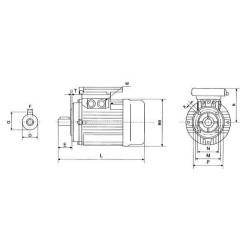 Elektrinis variklis 0,55 kW EM71B2B141A0IE2A