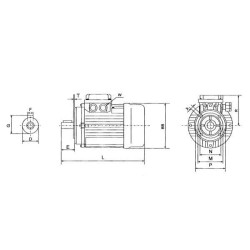 Elektrinis variklis 0,18 kW EM71A6B14300IE2A