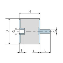 Vibracijos slopintuvas B TIPAS 3030B68
