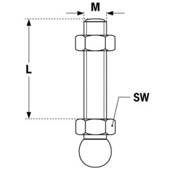 Srieginis strypas, cinkuotas plienas M10 LEV31070