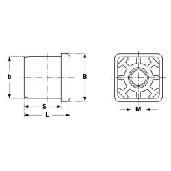 Smūginis dangtelis 40x3,0 M12 LEV3V4030M12