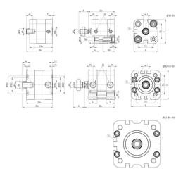 Kompaktiškas cilindras, serija 32 32F2A080A030