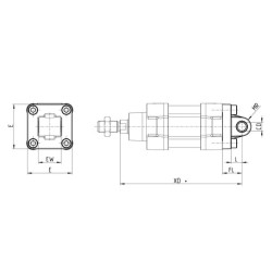 Galinis vyriškas trunnionas L4140