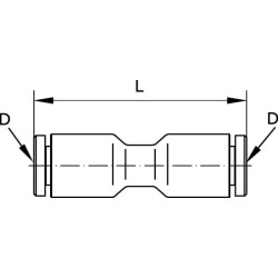 Įspaudžiama jungtis 6 mm SC6P