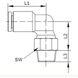 Įspaudžiama jungtis ECF614P