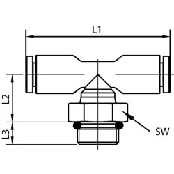 T formos įspaudžiama jungtis 10x1/2" TCSS1012P