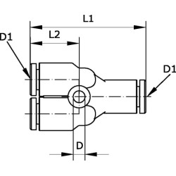 Y formos įspaudžiama jungtis 4 mm YC4P
