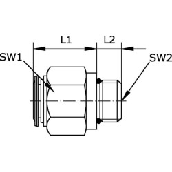 Tiesi įspaudžiama jungtis 6xM5 SCS6M5B
