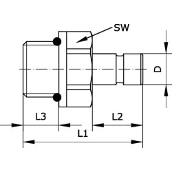 Srieginė jungtis G1/8 PIF818B