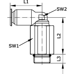 Alkūninis įspaudžiamas antgalis 6x1/8" ECSSL618B