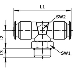 T formos įspaudžiama jungtis 10x1/2" TCSS1012B