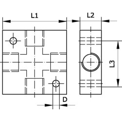 Skirstytuvo blokas 4 dalių G1/8 BD418