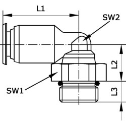 Įeinantis vieno žiedo formos sriegis 8 x 3/8" ECSS838NSF