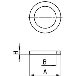 Poveržlė Ø 20,9x26x1,5 mm Ø 1/2", aliuminio Camozzi 265112