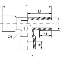 T formos jungtis TCFFM38