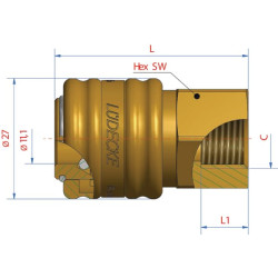 Q-Rel jungtis su 1/2 colio BSP F/Thd ESO12I