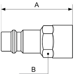Vyriškas sriegis su 1/4" BSP išoriniu sriegiu ir THD ERP076101