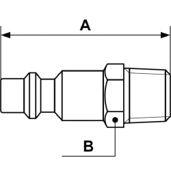 Išorinis sriegis su 3/8" BSP išoriniu sriegiu / sriegiu IRP086152