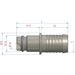 Jungtis su 8 mm žarnos antgaliu ESIG9SS