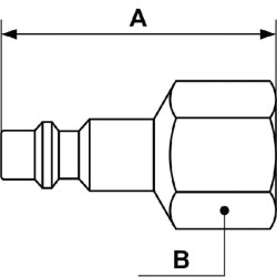Vyriškas sriegis su 3/8" BSP išoriniu sriegiu / THD IRP116102