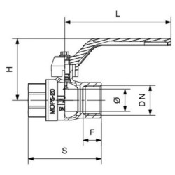 Rutulinis vožtuvas BSP 1/4" HD BVH14FB