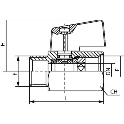Mini rutulinis vožtuvas MBV14OI