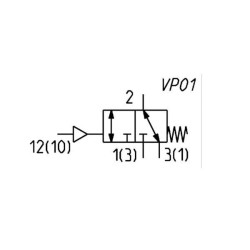 Vožtuvas, 3/2 monostabilus 334035