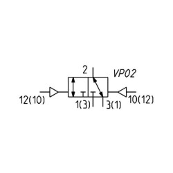 Vožtuvas, 3/2 bistabilus 334033