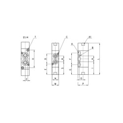 Vožtuvas, 5/2 bistabilus 354033