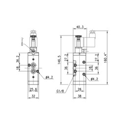Solenoidinis vožtuvas 5/2 eigų 45801522