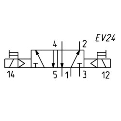 Solenoidinis vožtuvas 5/2 eigų NA54N1102