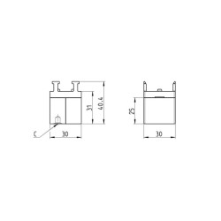 Mini vožtuvas 3/2 eigų 285000CAM