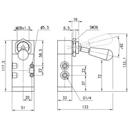 Vožtuvas, 3/2" rankenėlė 434900