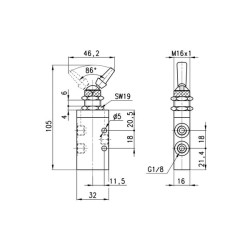 Vožtuvas, 3/2" rankenėlė 338990