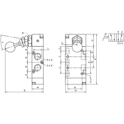 Svirtinis vožtuvas 5/2 rankų 1/8" MAL52B18