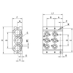 Pradinis/galinis modulis CNVL3H2