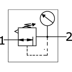 Reguliatorius 3/8" 0,5-10 bar PR2K380510