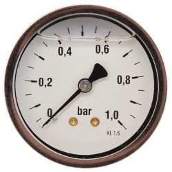 Slėgio matuoklis Ø63 0–1 bar 1/4 colio galinis MA631B04SSGF