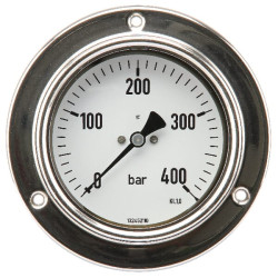 Slėgio matuoklis Ø100 0–400 bar 1/2 colio, montuojamas skydelyje MA100400P08SSGF