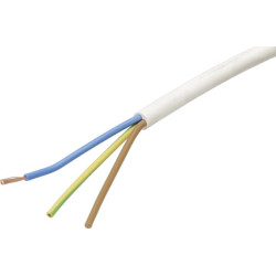 Kabelis 3x1,5mm², baltas, PVC, metrui, Helukabel H05VVF3X15WH