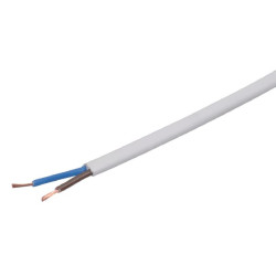 Kabelis 2x1,5mm², baltas, PVC H05VVF2X15WHR010