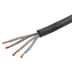 Kabelis 4x2,5mm², juodas, guminis, Helukabel H07RNF425R050