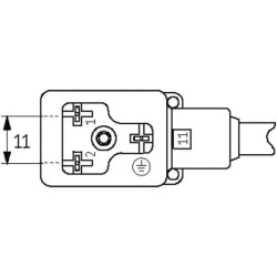 11 mm kištukas su laidu 11021MSUDB16261000