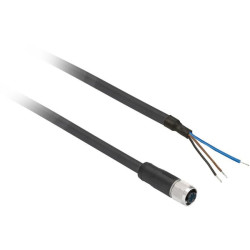 Jutiklio kabelis, 3 kontaktų, M8, 2 m, XZCP0566L2