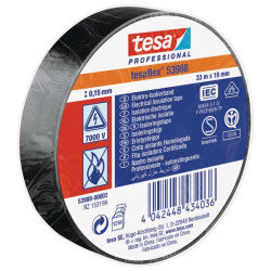 Izoliacinė juosta, juoda, 33 m x 19 mm TesaFLEX® T539880000300