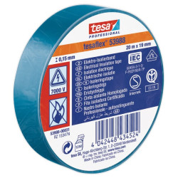 Izoliacinė juosta, mėlyna, 20 m x 19 mm TesaFLEX® T539880003100