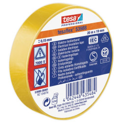 Izoliacinė juosta, geltona, 20 m x 19 mm TesaFLEX® T539880009100
