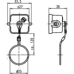 Dangtelis 3A M įdėklui, metalinis 09200035428