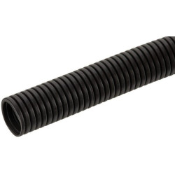 Apsauginis vamzdis 22 mm 25 m lankstus gofruotas, uždaras, juodas FTBLC22025