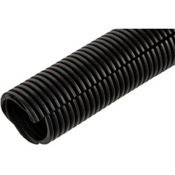 Apsauginis vamzdis 11 mm 100 m, lankstus gofruotas, atviras, juodas FTBL11100